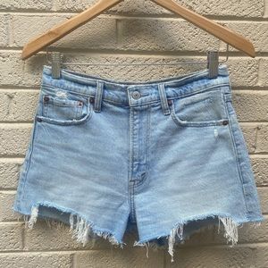 AF Abercrombie and Fitch high rise mom short distressed cutoffs size 25